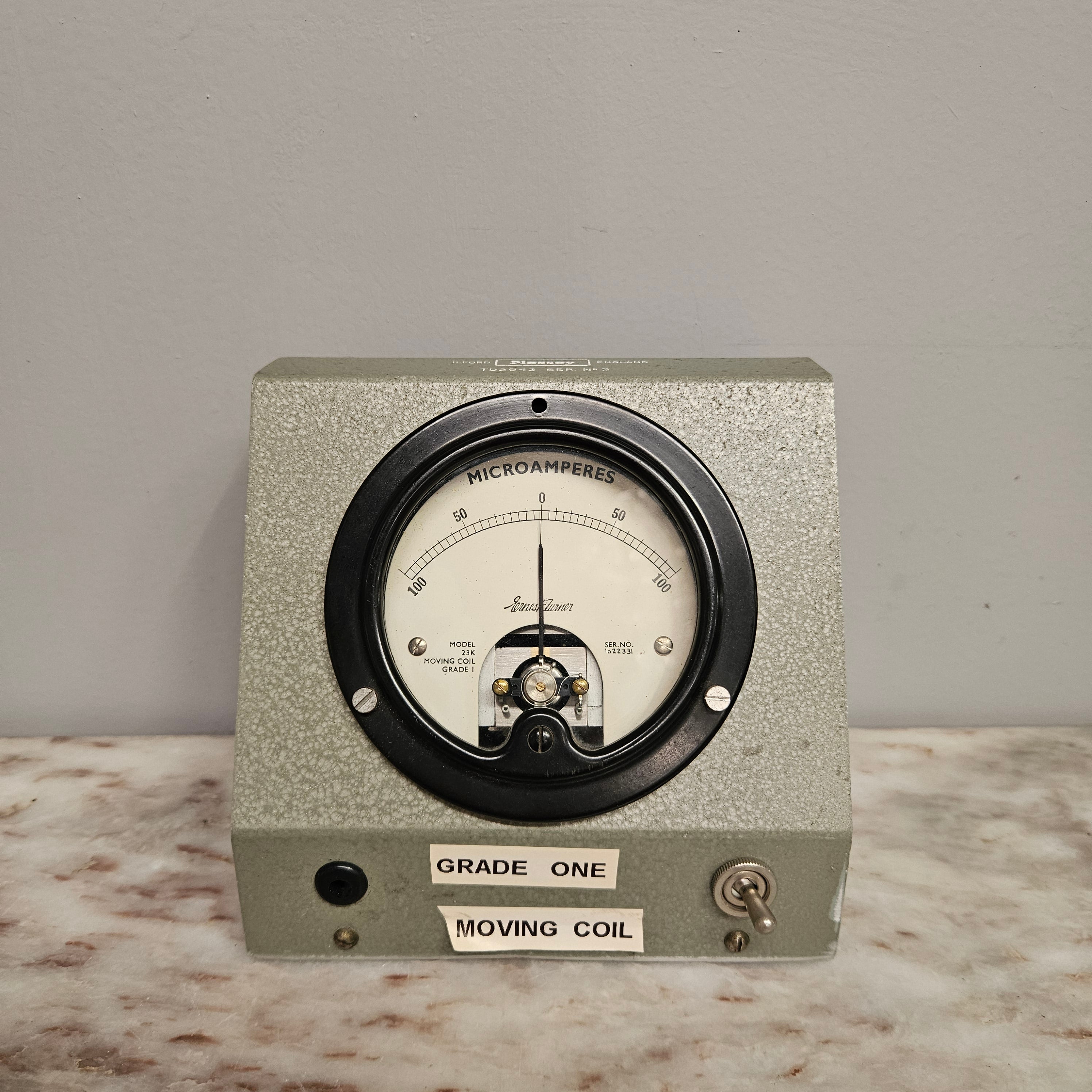 Vintage Plessey Ampere Meter In Case