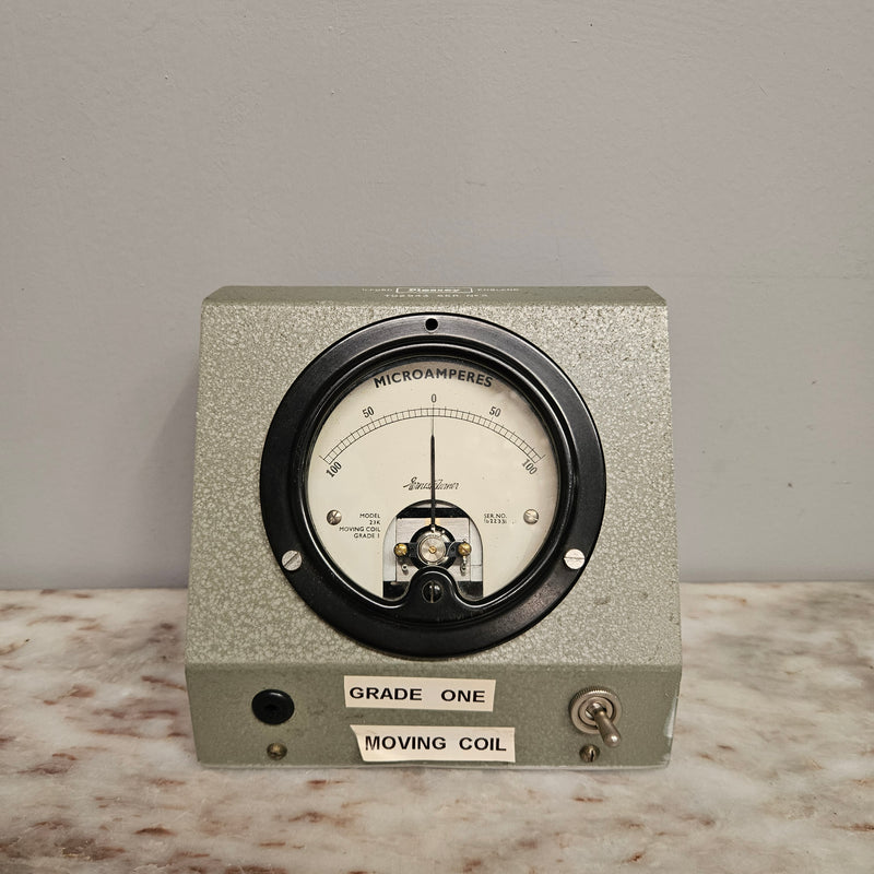 Vintage Plessey Ampere Meter In Case