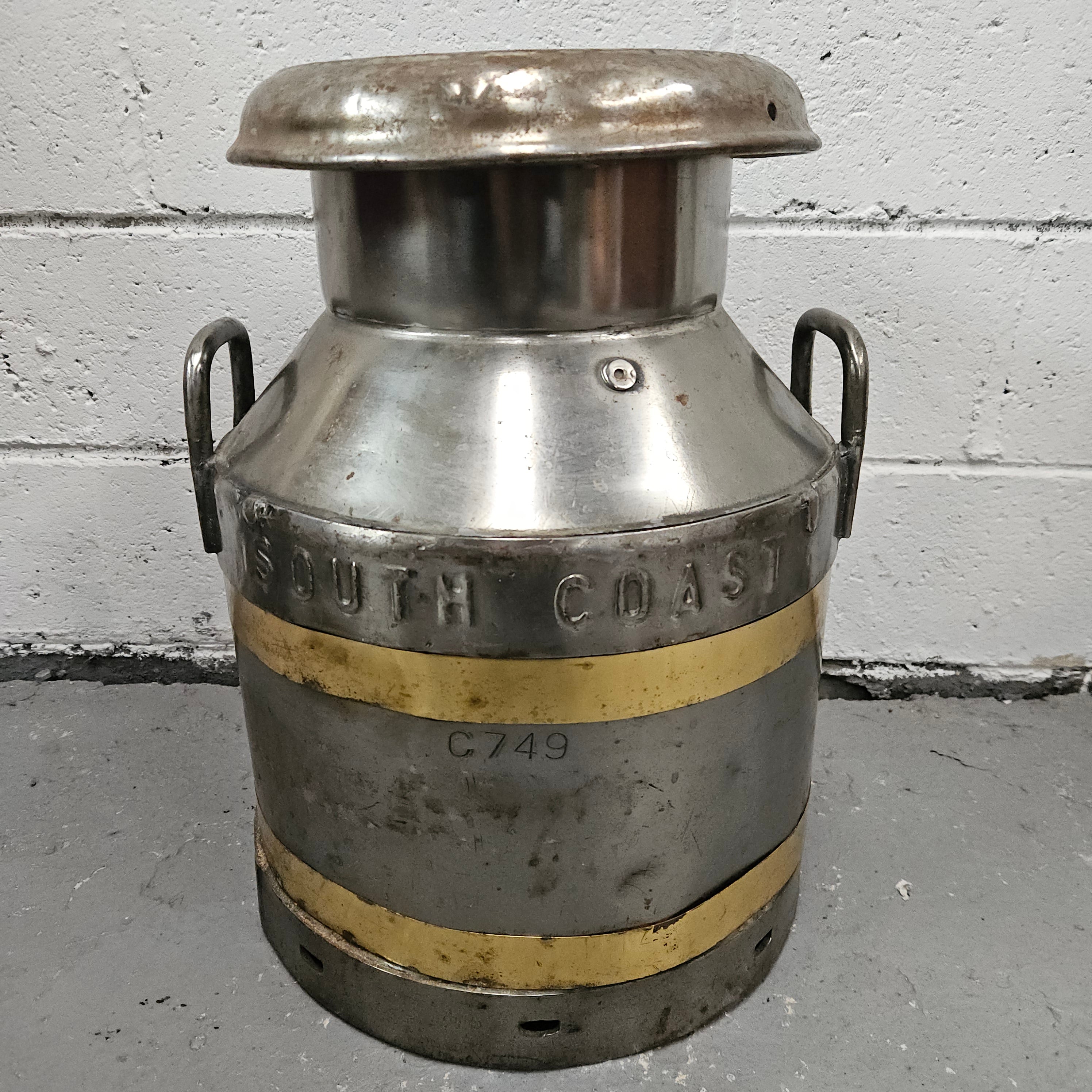 Signed Medium Metal Milk Canister/Churn