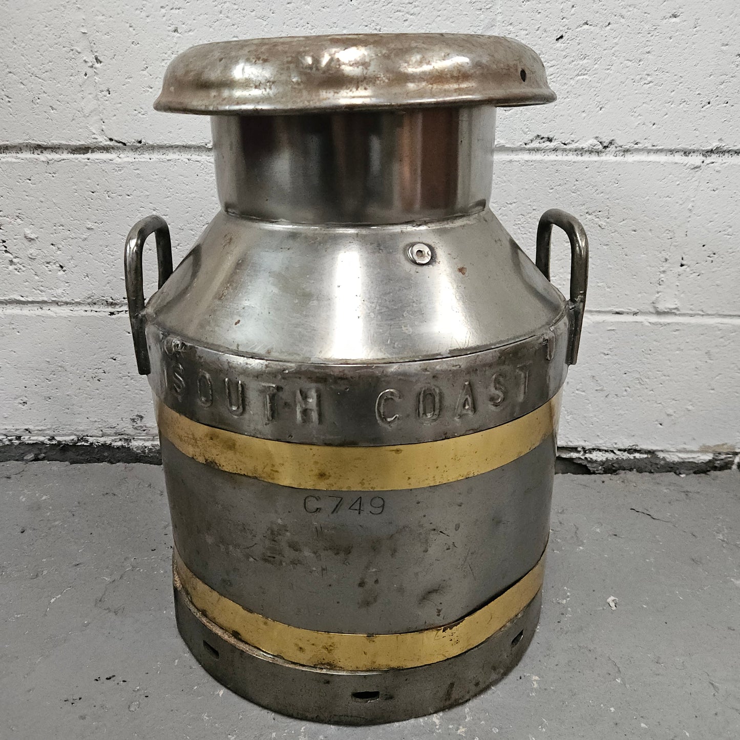 Signed Medium Metal Milk Canister/Churn