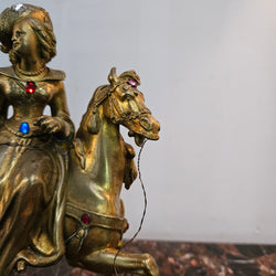 Victorian Gilt Bronze & Jewelled Lady Rider On Horse | Antique & Vintage | Moonee Ponds Antiques | Australia Wide Delivery