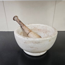 Antique Sheoak/Ceramic Apothecary Mortar and Pestle | Antique & Vintage | Moonee Ponds Antiques | Australia Wide Delivery