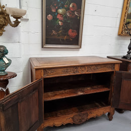 Rare French Antique 18th Century Walnut Cupboard