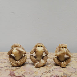 Vintage Carved 3 Wise Monkeys | Antique & Vintage | Moonee Ponds Antiques | Australia Wide Delivery