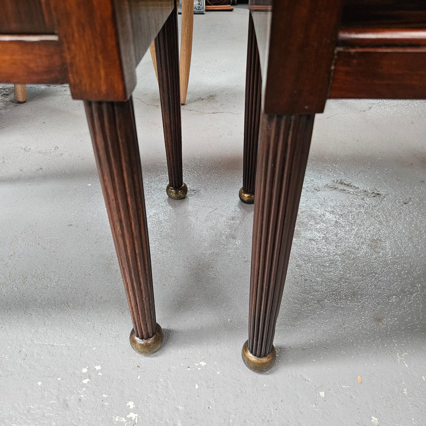 Elegant Pair of French Art Deco Marble Top Bedsides