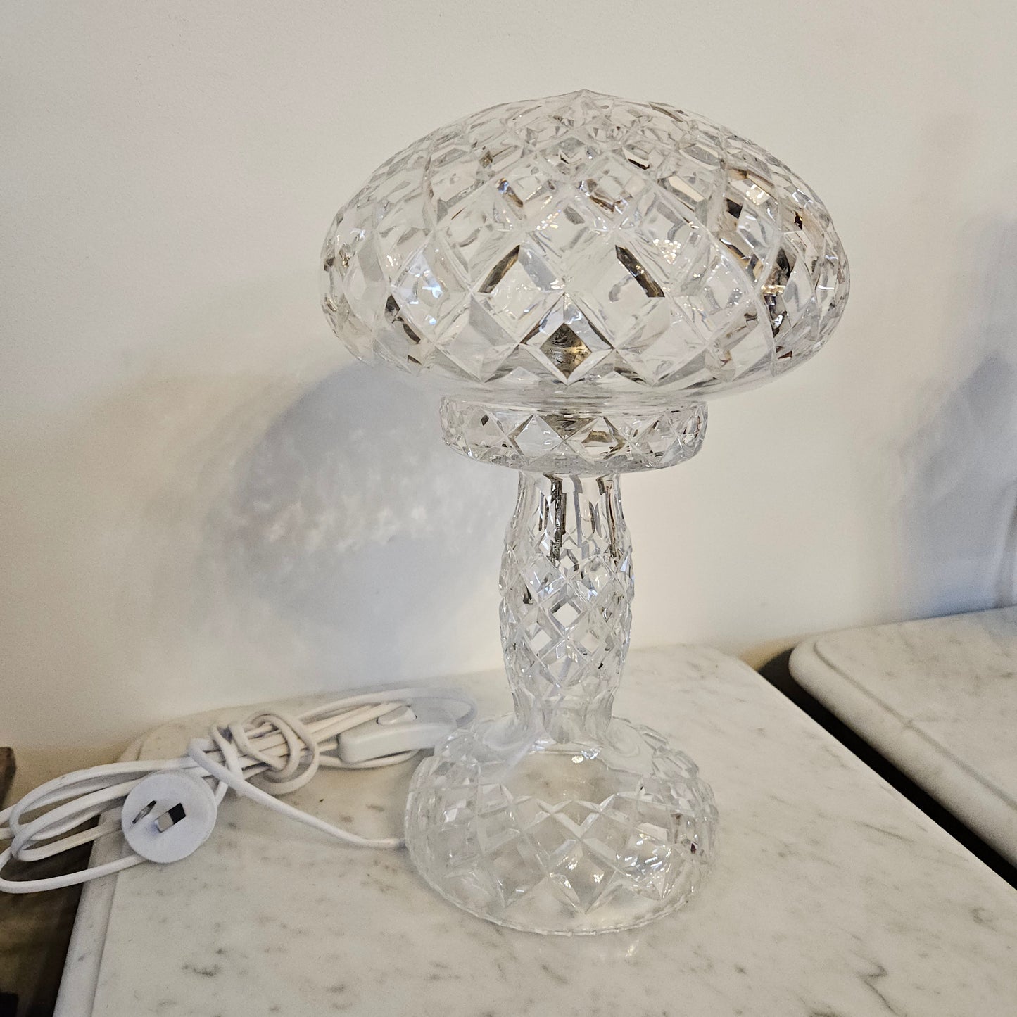 Vintage Bohemian Crystal Boudoir Table Lamp