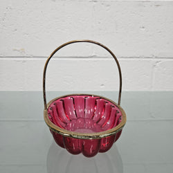 Antique Cranberry Glass Bon Bon Dish | Antique & Vintage | Moonee Ponds Antiques | Australia Wide Delivery
