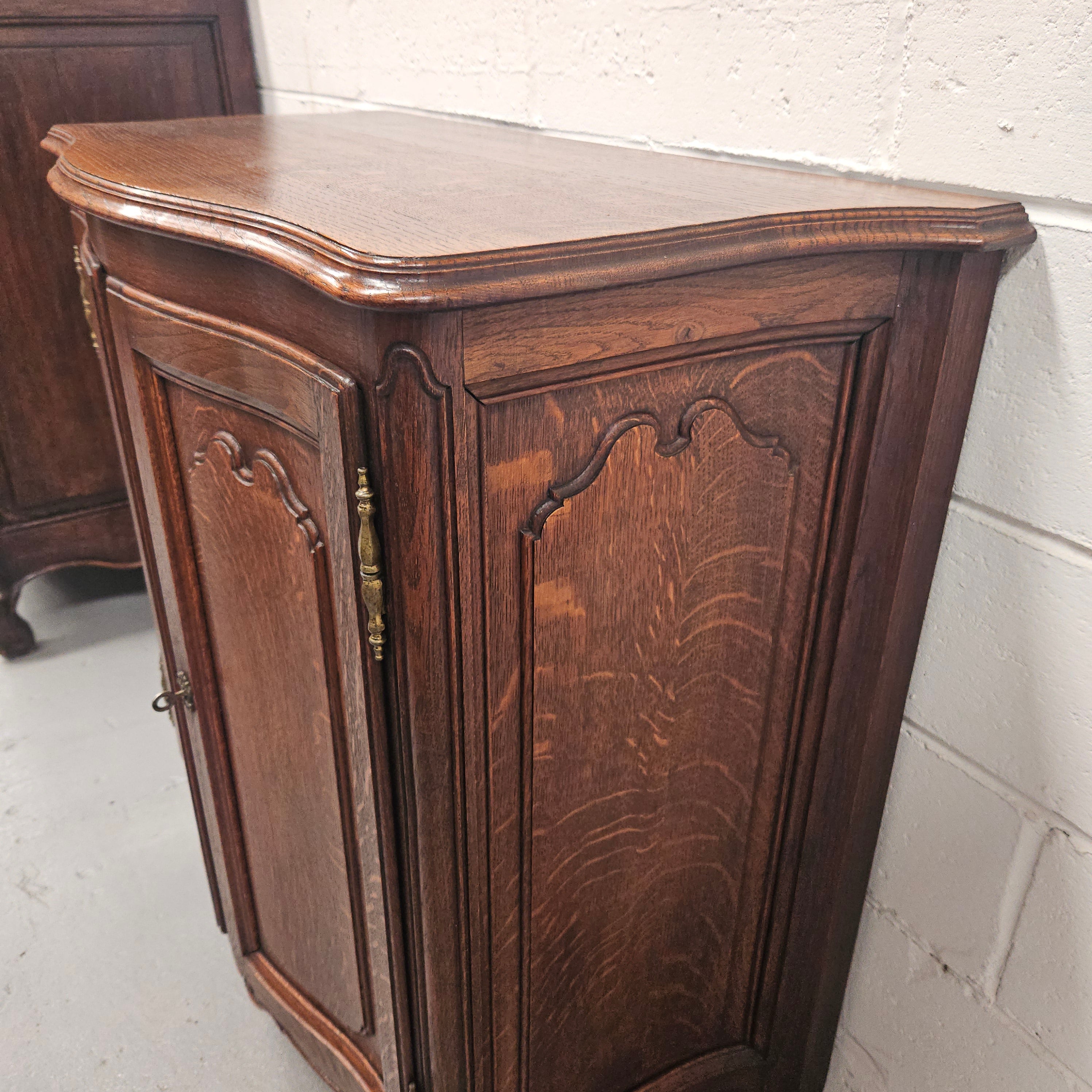 Elegant Louis XV Style French Oak Two Door Side Cupboard | Antique & Vintage | Moonee Ponds Antiques | Australia Wide Delivery