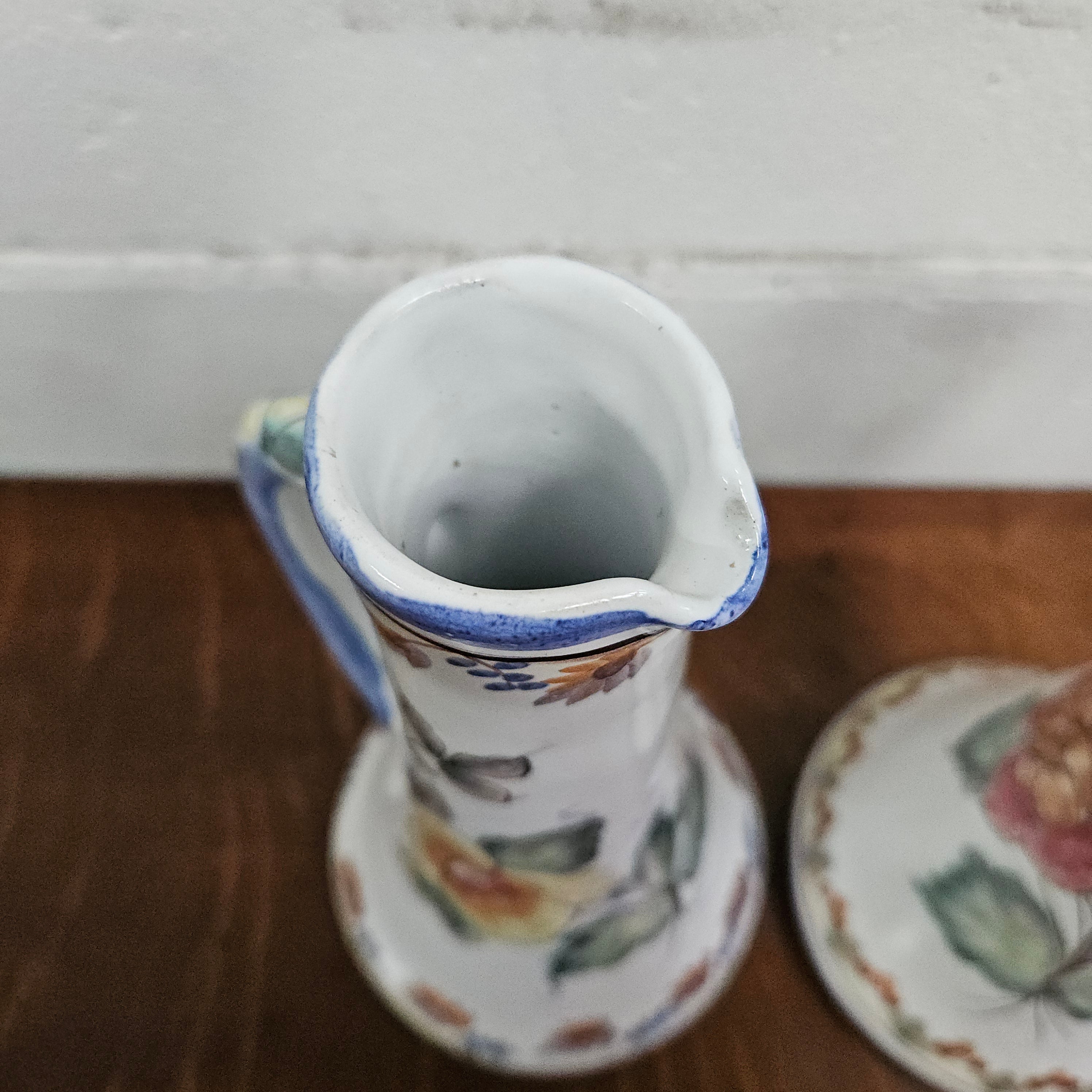 Pair of Hand Painted Portguese Pottery Coimbra Jug/Vases | Antique & Vintage | Moonee Ponds Antiques | Australia Wide Delivery