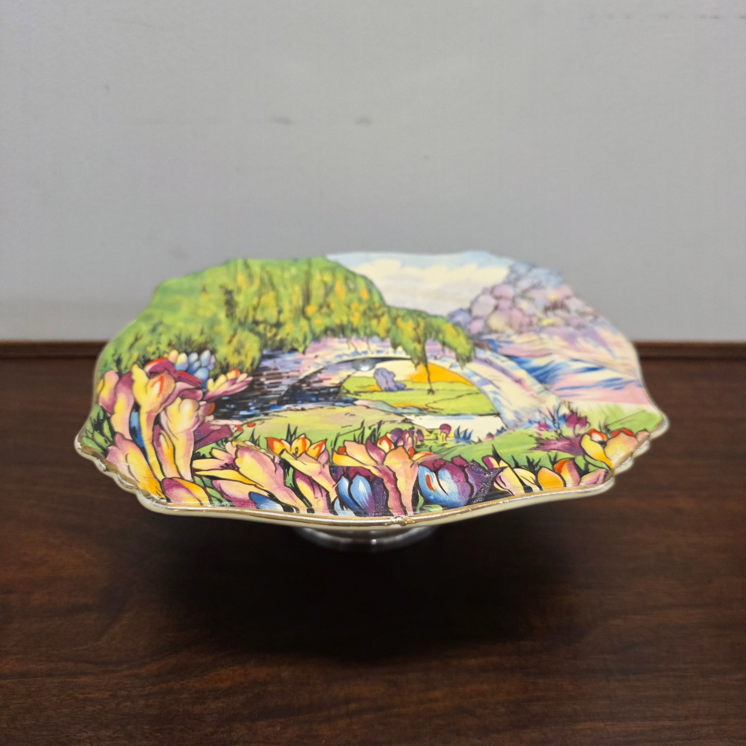 Royal Winton Comport/Cake Stand Hand Painted | Antique & Vintage | Moonee Ponds Antiques | Australia Wide Delivery