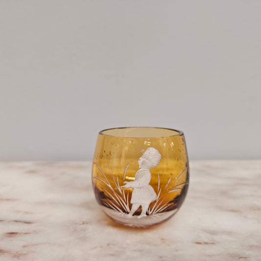 Vintage Mary Gregory Salt