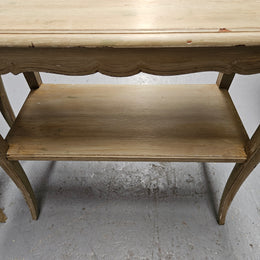 Pair Rustic Oak Shabby Chic Side Tables