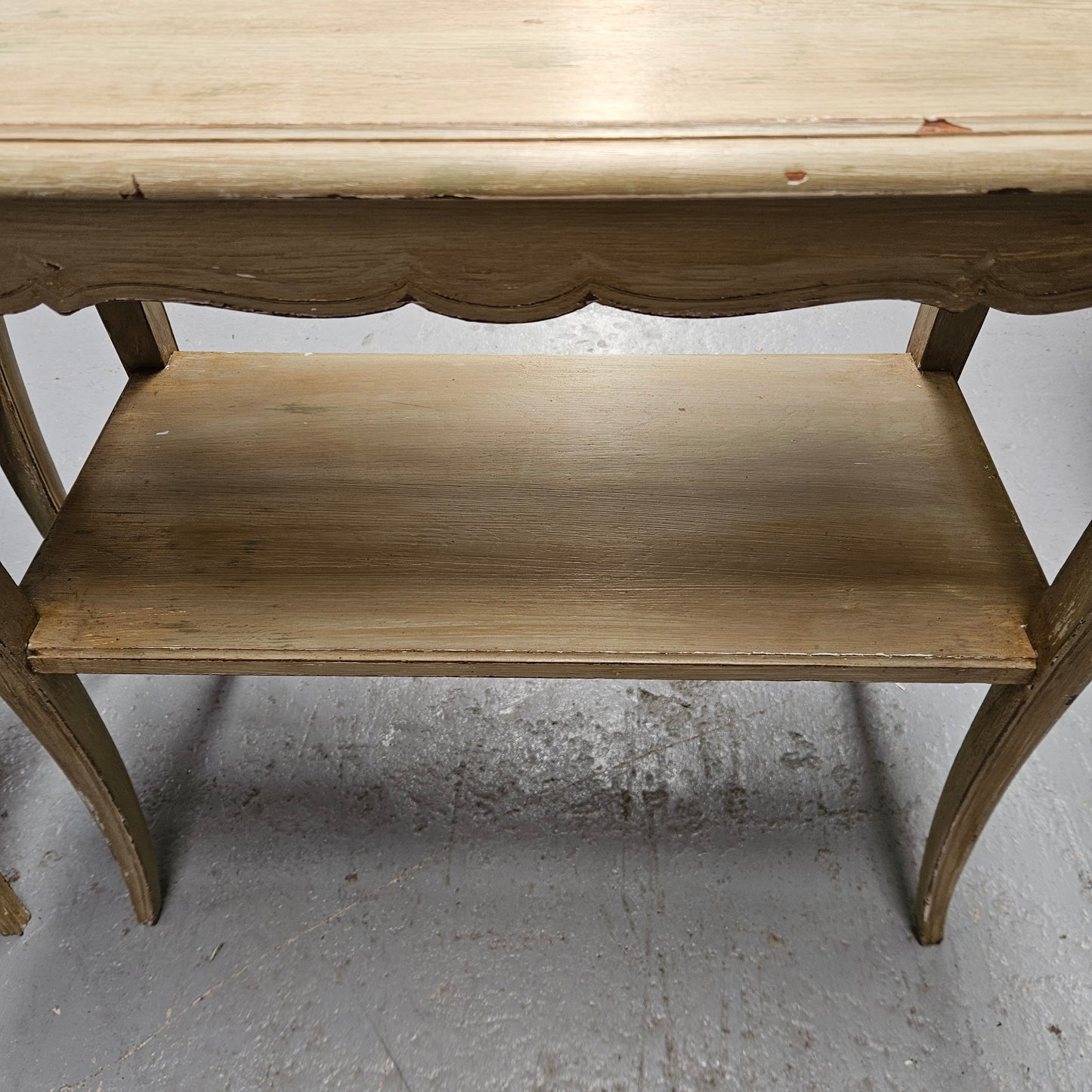 Pair Rustic Oak Shabby Chic Side Tables