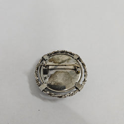 Hand Painted Sterling Silver Vintage Brooch | Antique & Vintage | Moonee Ponds Antiques | Australia Wide Delivery