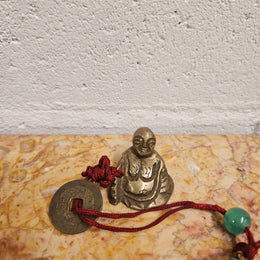 Small Laughing Buddha Pendant And Coin