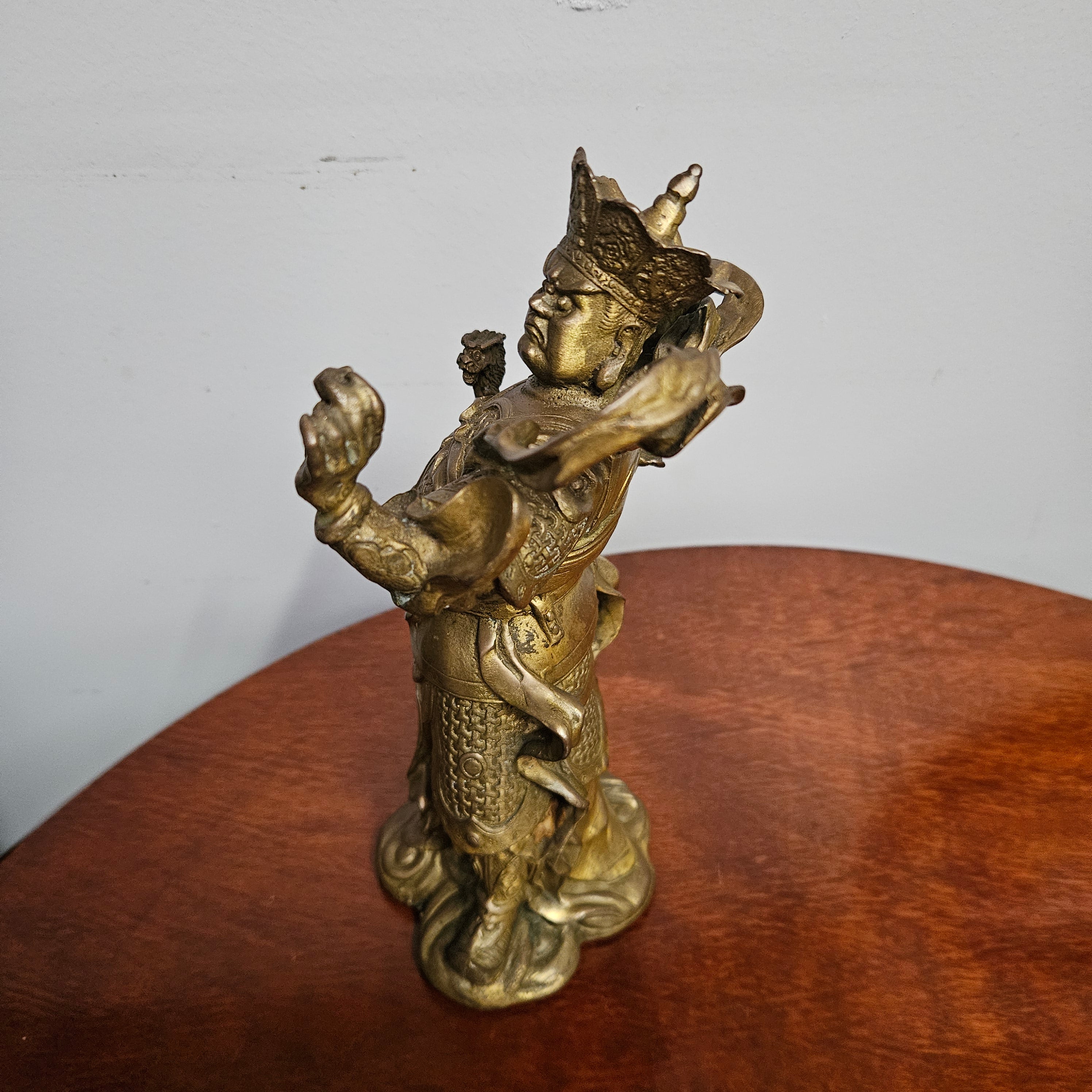 Vintage Bronze Figure of Guan Yu, Chinese Deity