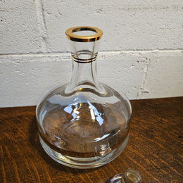 Vintage Glass Gilt Decorated Decanter
