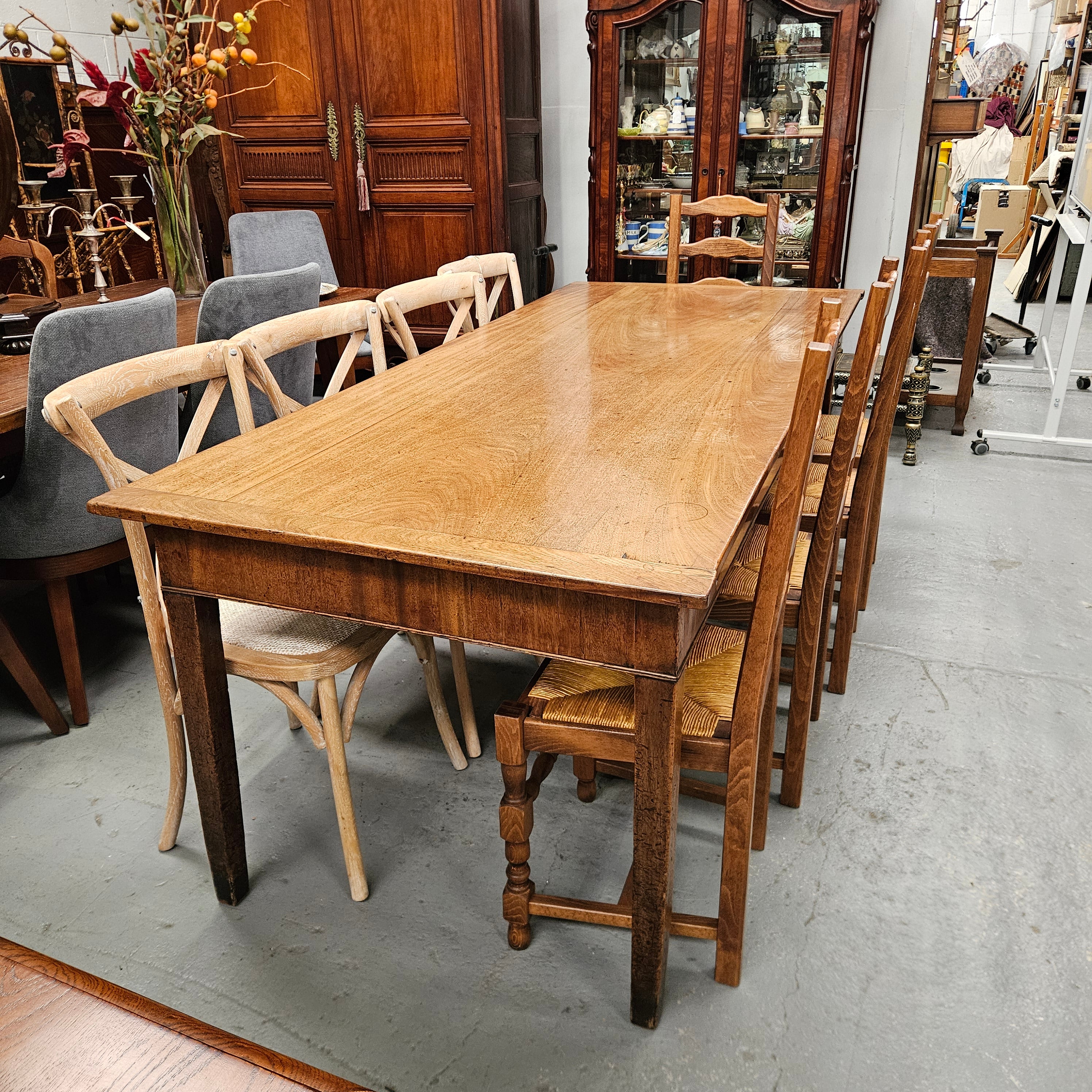 Rare Mahogany French Farmhouse Style Table C1780