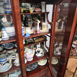 Flame Mahogany Display Cabinet