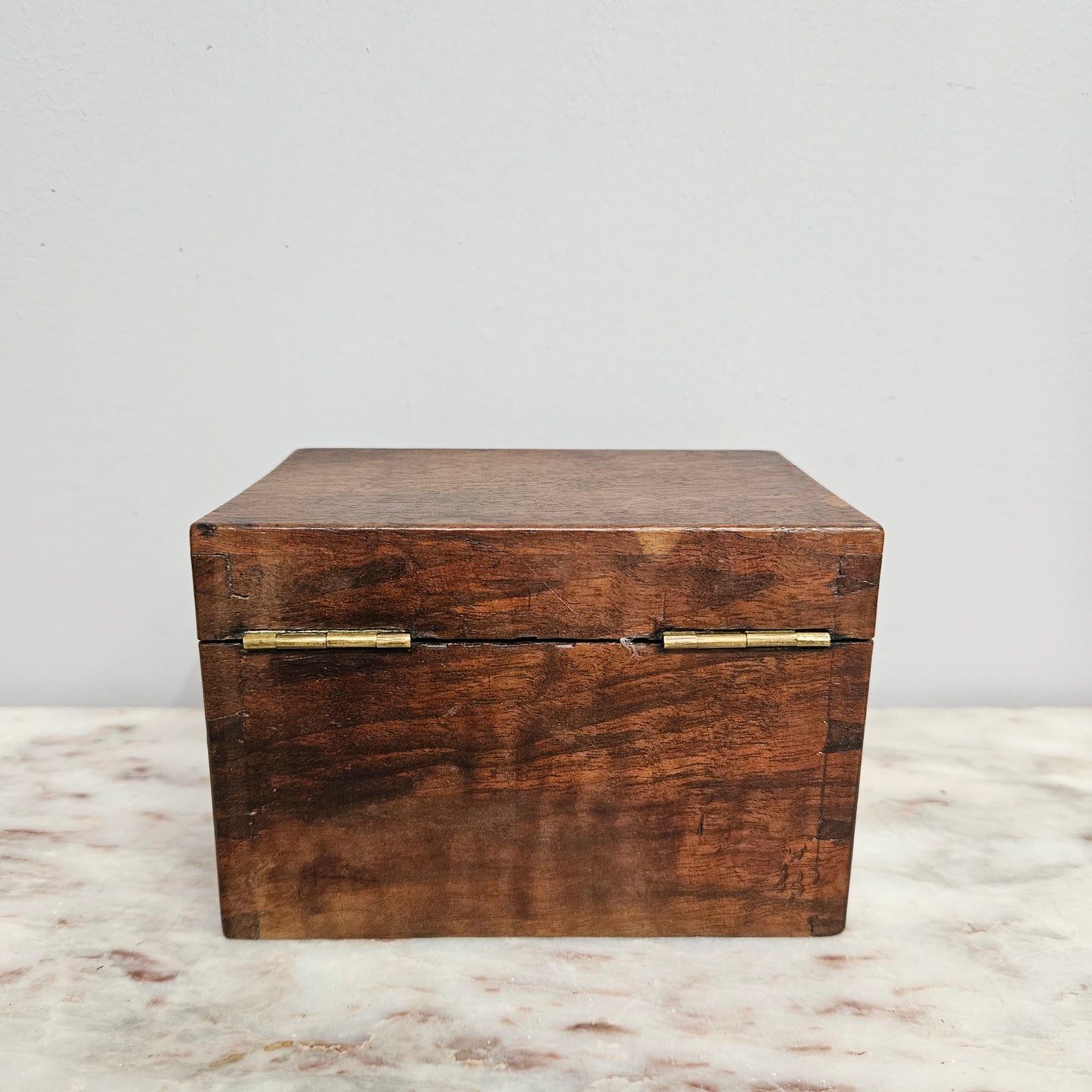French Walnut Trinket Box & Key