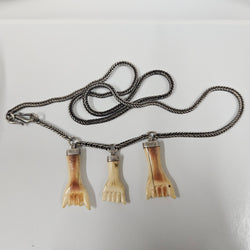Vintage Silver & Bone Lucky Charm Necklace | Antique & Vintage | Moonee Ponds Antiques | Australia Wide Delivery