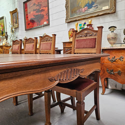 Elegant & Wide French Oak Louis XV Style Extension Table | Antique & Vintage | Moonee Ponds Antiques | Australia Wide Delivery