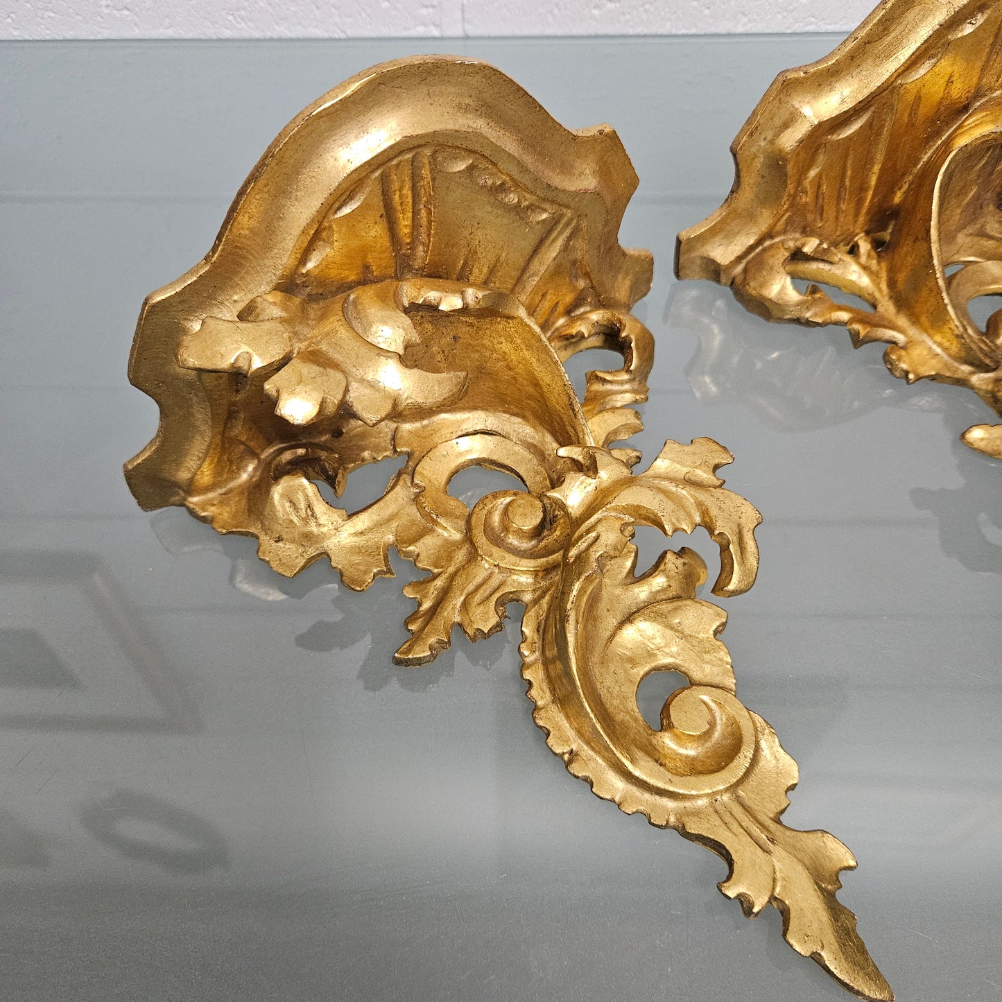 Pair Of Florentine Wall Shelf Brackets