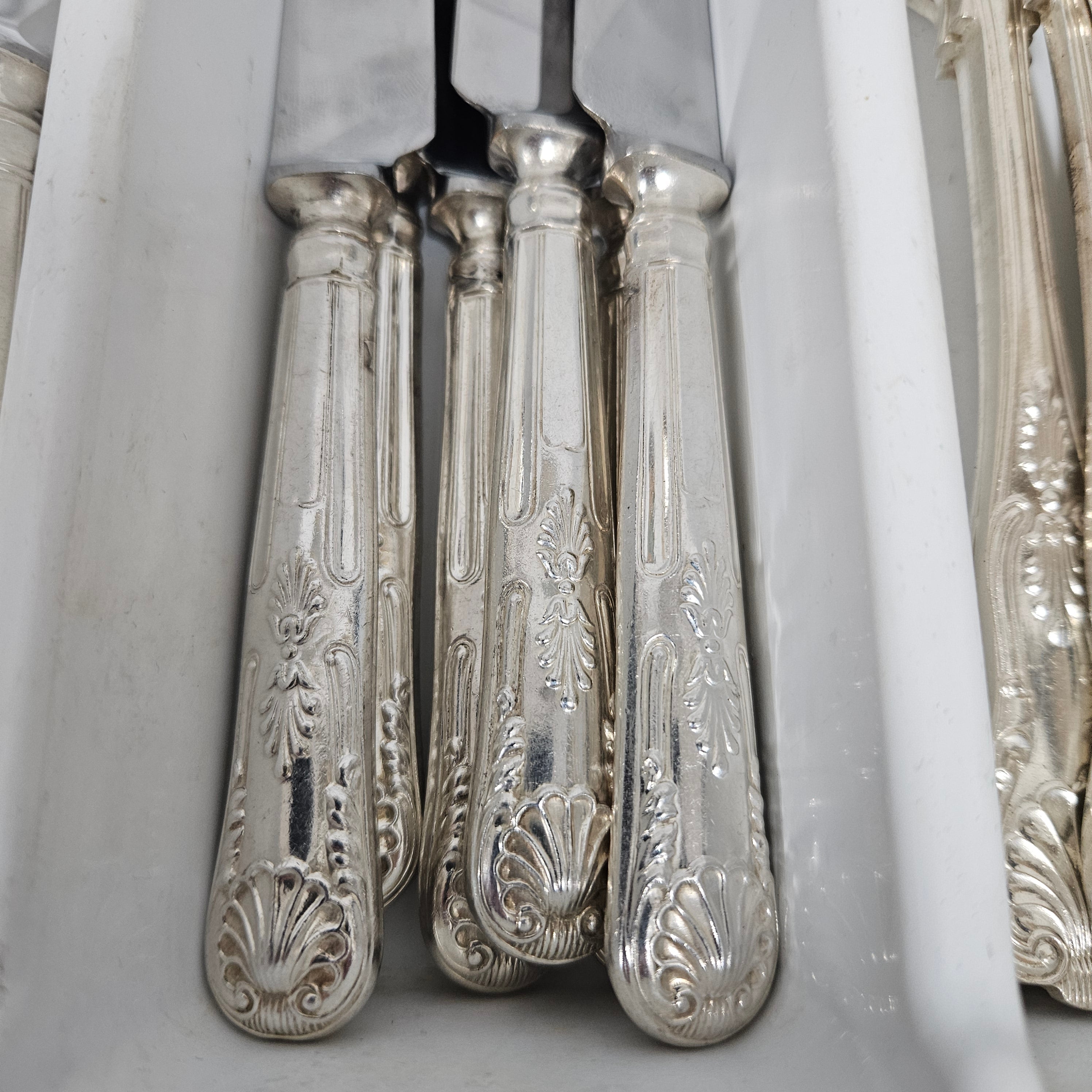 Kings Pattern Cutlery Set by Robert F Mosley Rusnorstain Sheffield | Antique & Vintage | Moonee Ponds Antiques | Australia Wide Delivery
