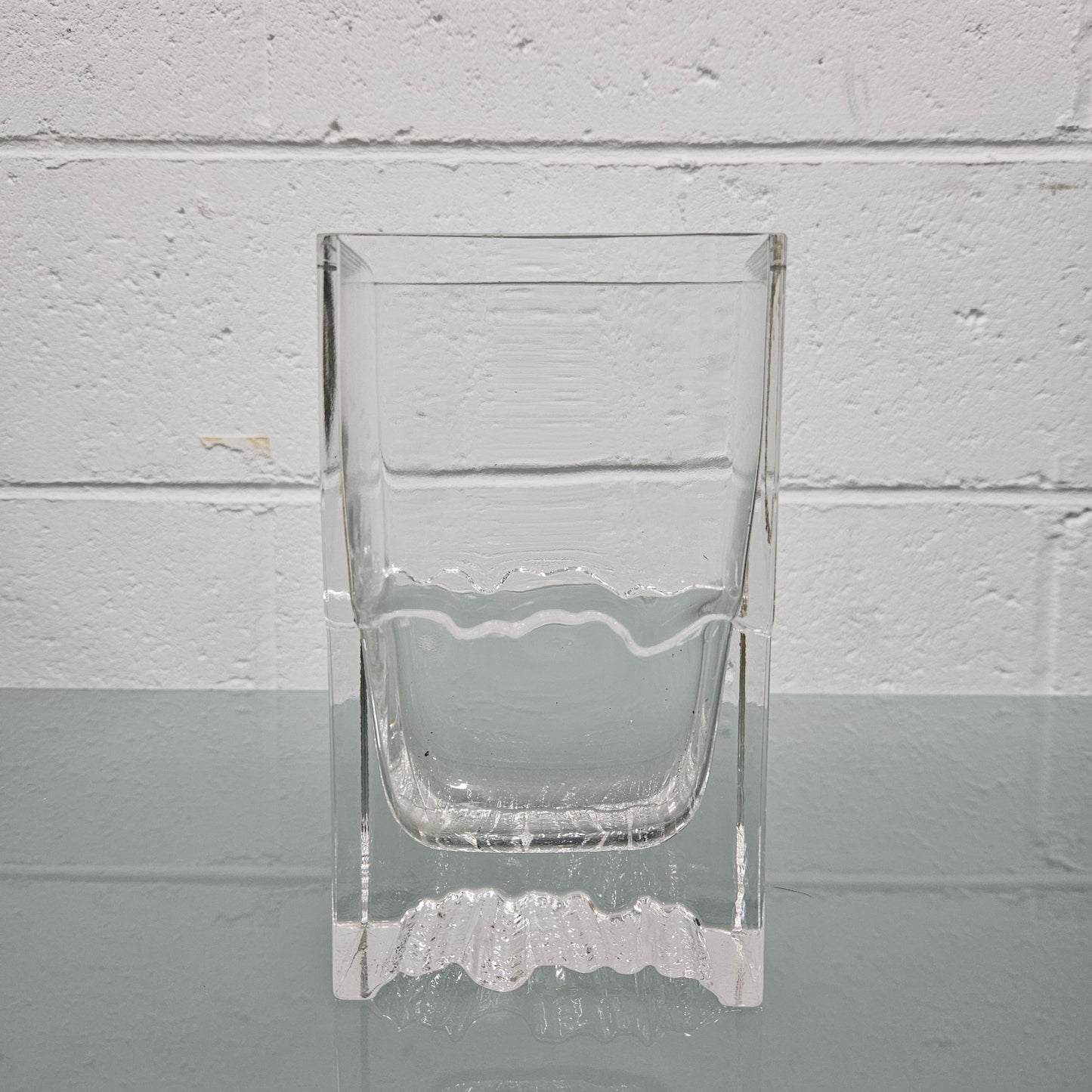 Ilttala Finland Tapio Wirkkala Clear Glass Vase