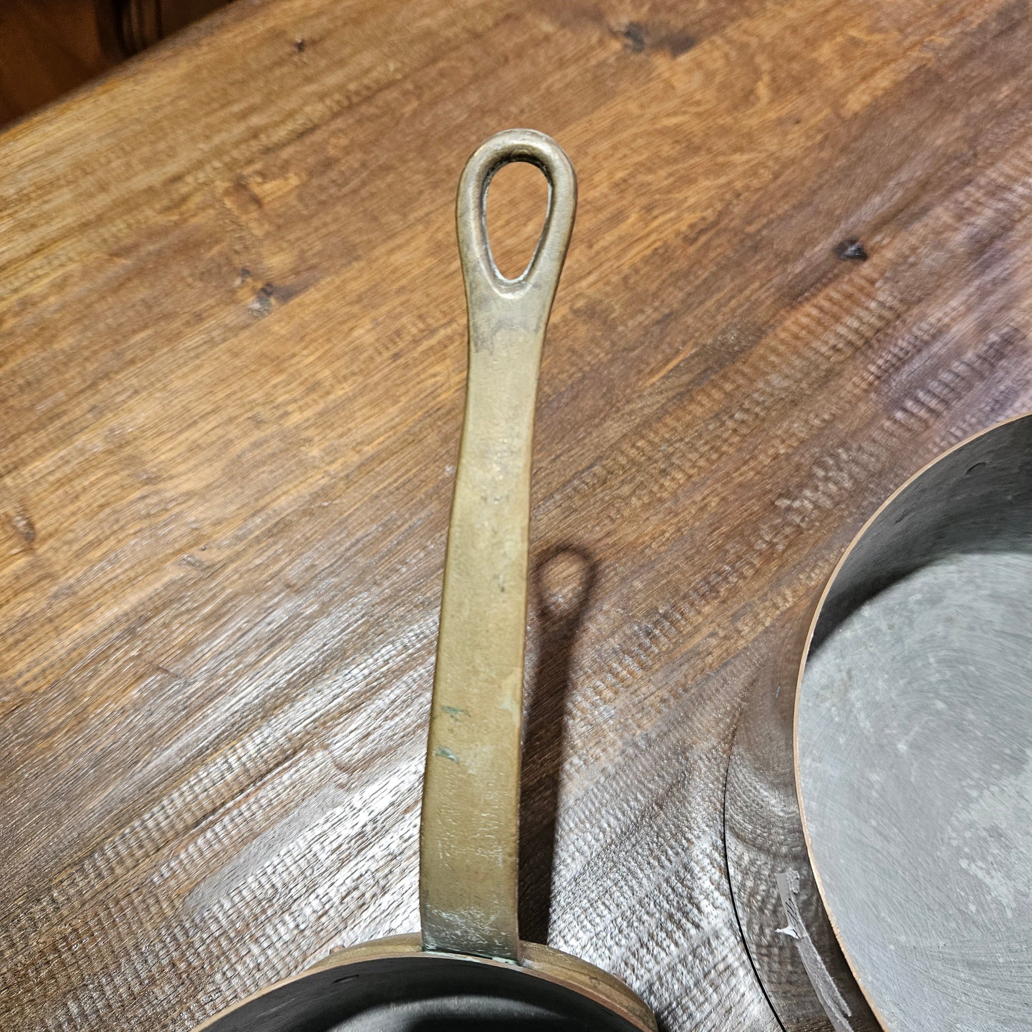 Lovely set of five copper sauce pots, they are all in good original condition for the age. Sourced from France. 