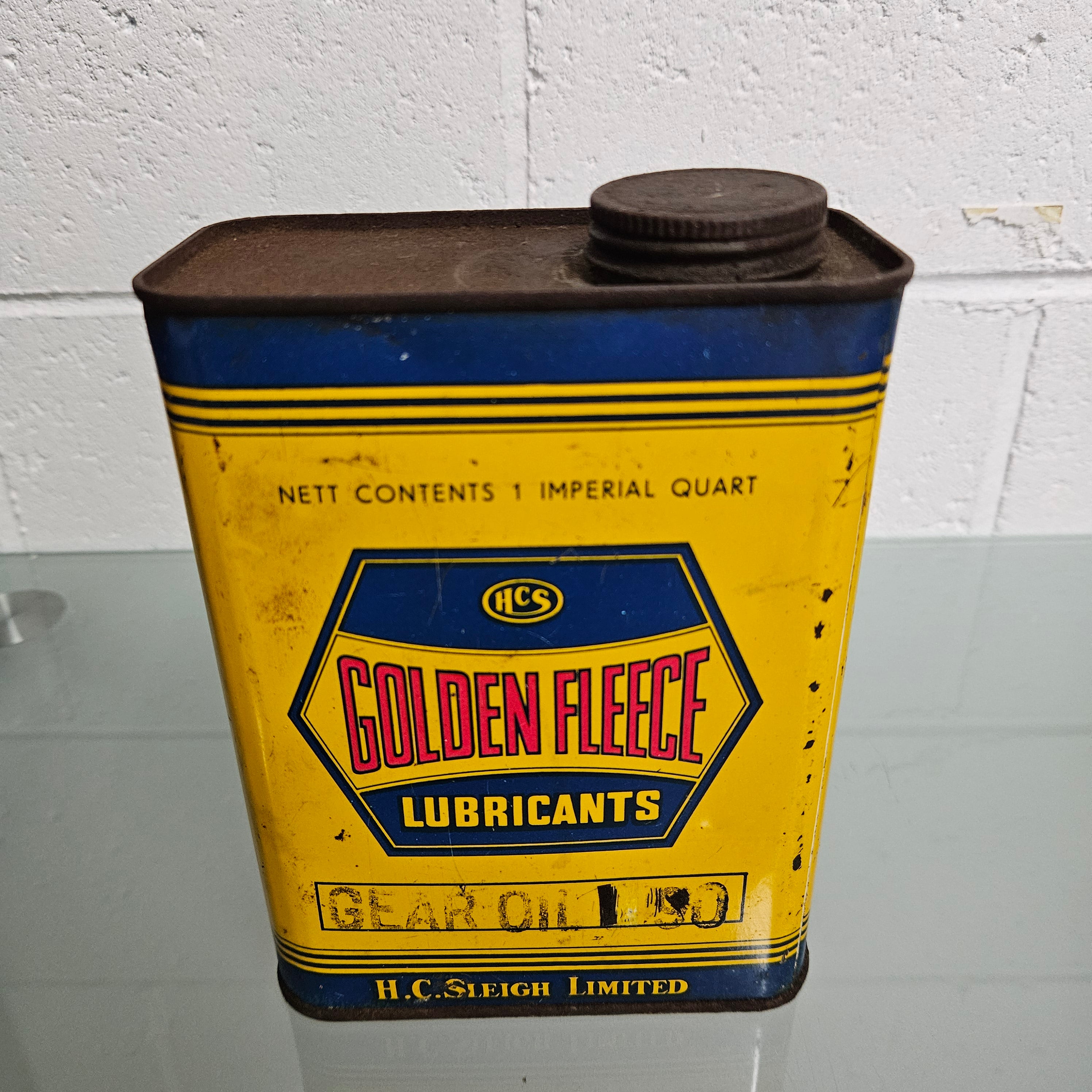 Vintage Golden Fleece "Lubricant" Tin | Antique & Vintage | Moonee Ponds Antiques | Australia Wide Delivery