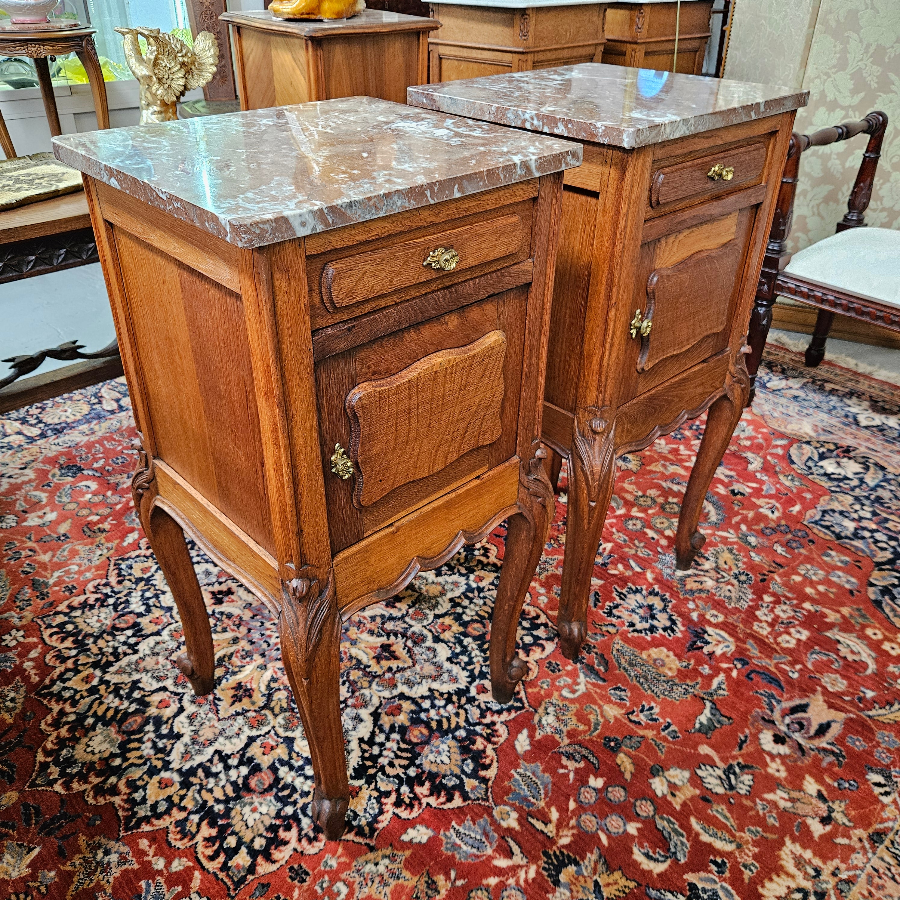 Pair of Louis XV Style Bedside Tables | Antique & Vintage | Moonee Ponds Antiques | Australia Wide