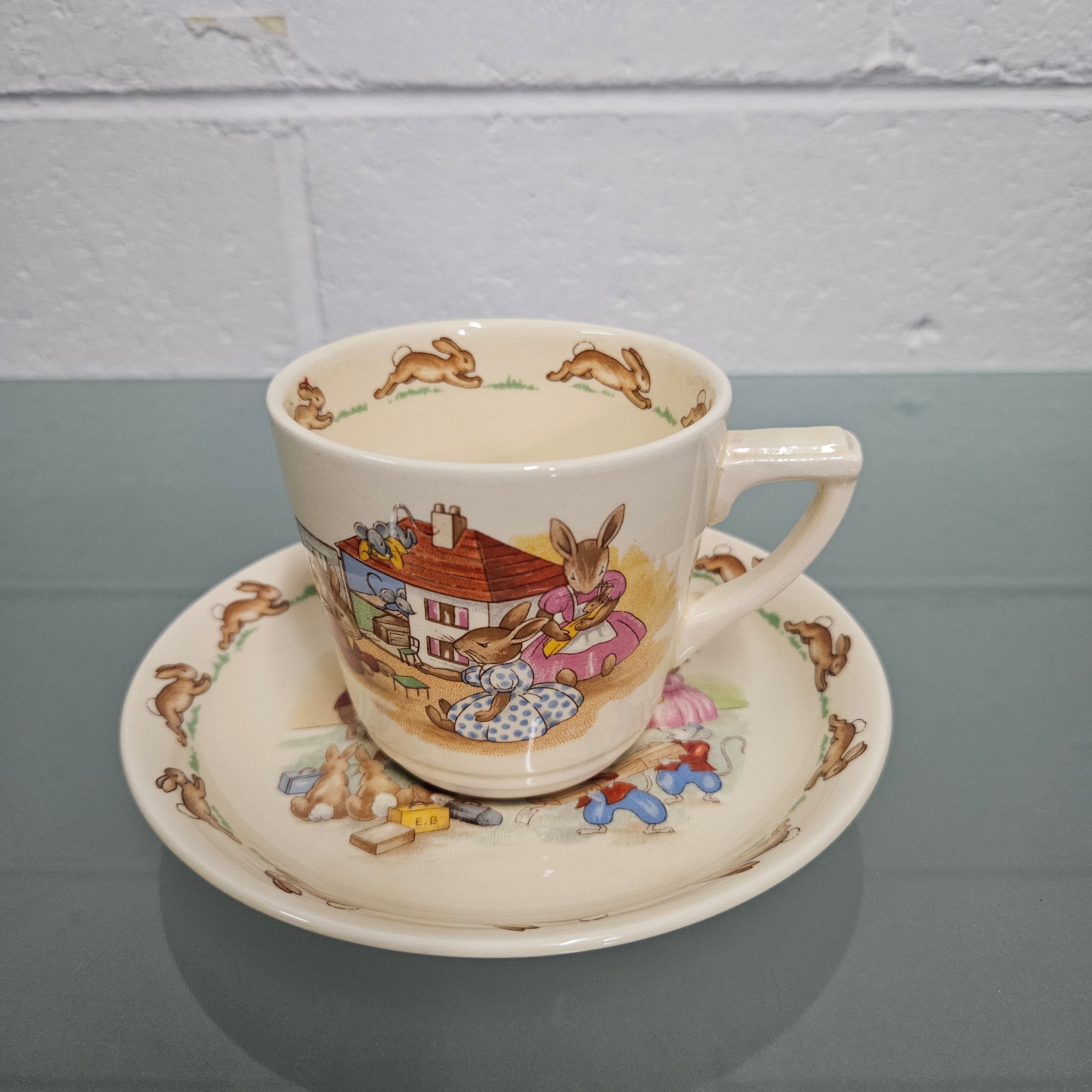 Royal Doulton Bunnykins Cup & Saucer | Antique & Vintage | Moonee Ponds Antiques | Australia Wide Delivery