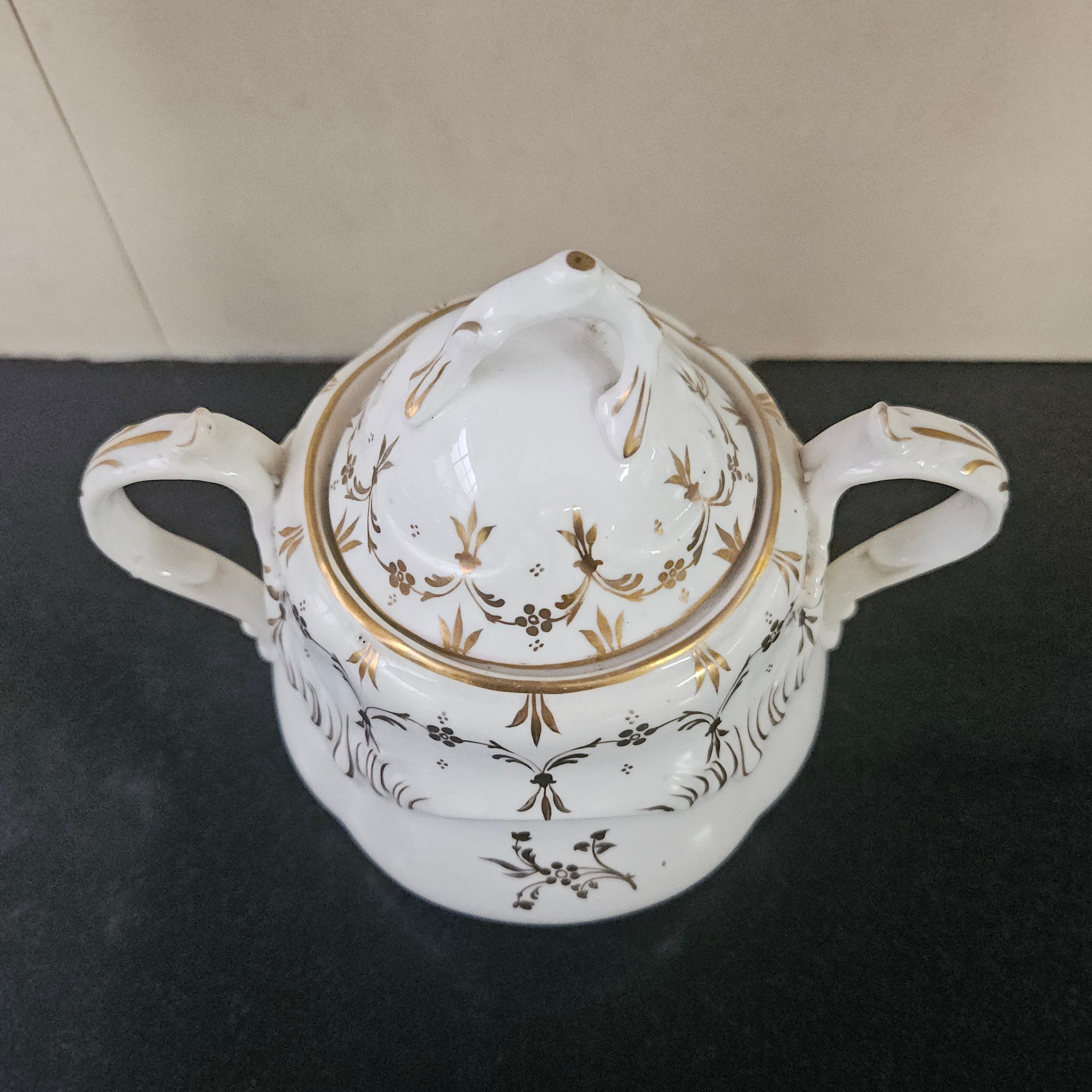 Early Victorian Coalport Sucrier | Antique & Vintage | Moonee Ponds Antiques | Australia Wide Delivery