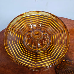 Art Deco Amber Glass Float Bowl