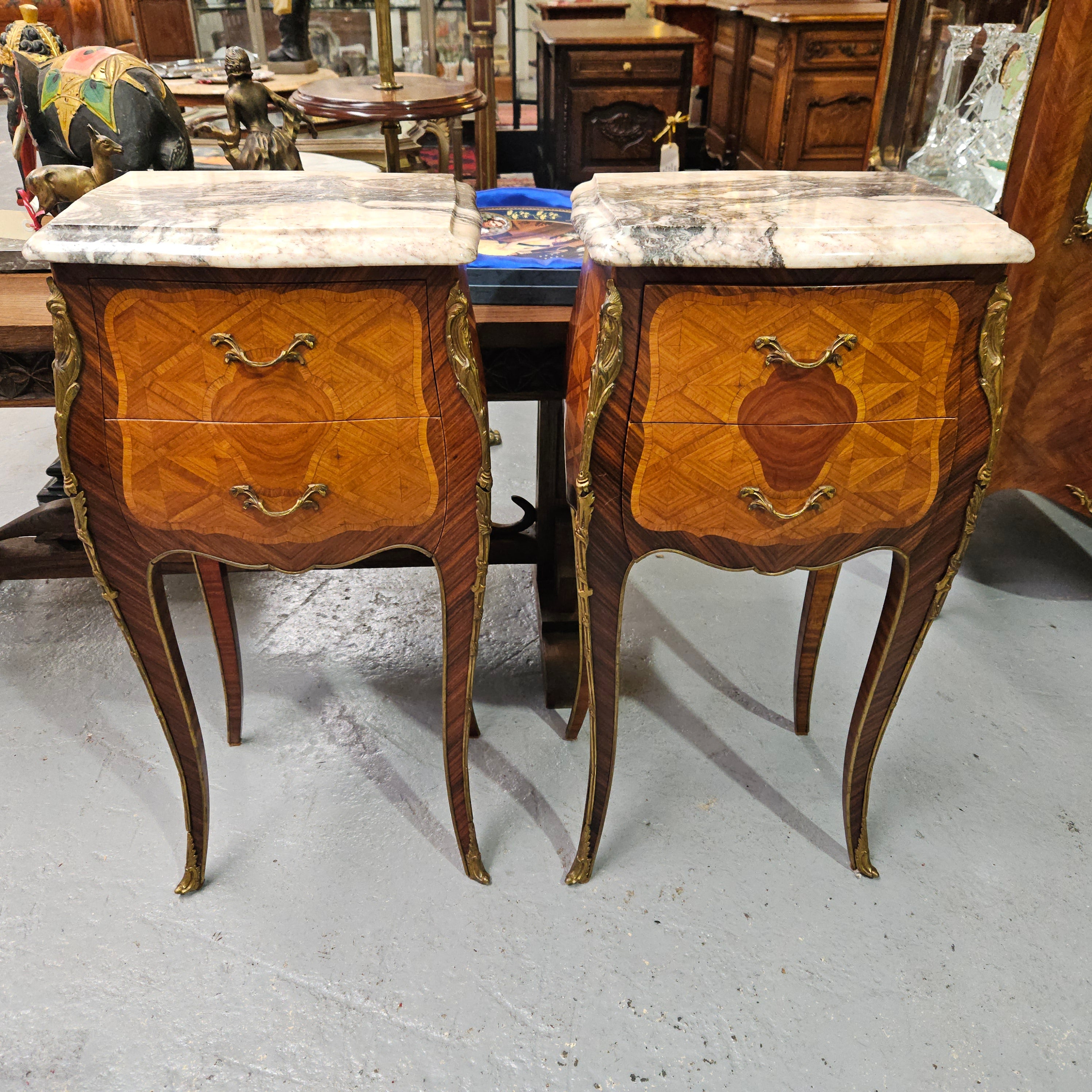 Louis XV Style Miniature Commode Marble Top Bedsides | Antique & Vintage | Moonee Ponds Antiques | Australia Wide Delivery