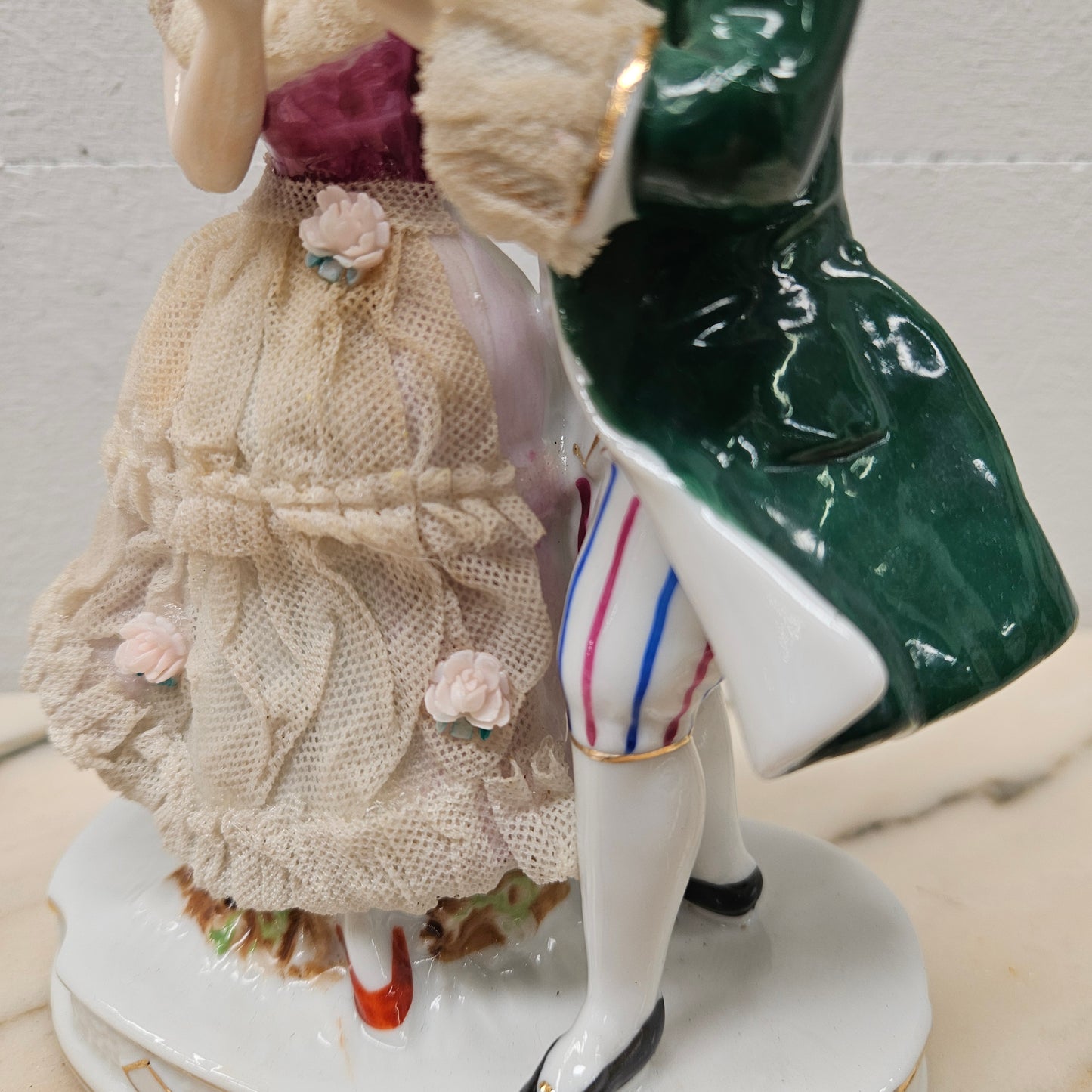 Vintage Capodimonte Lace Figure Group