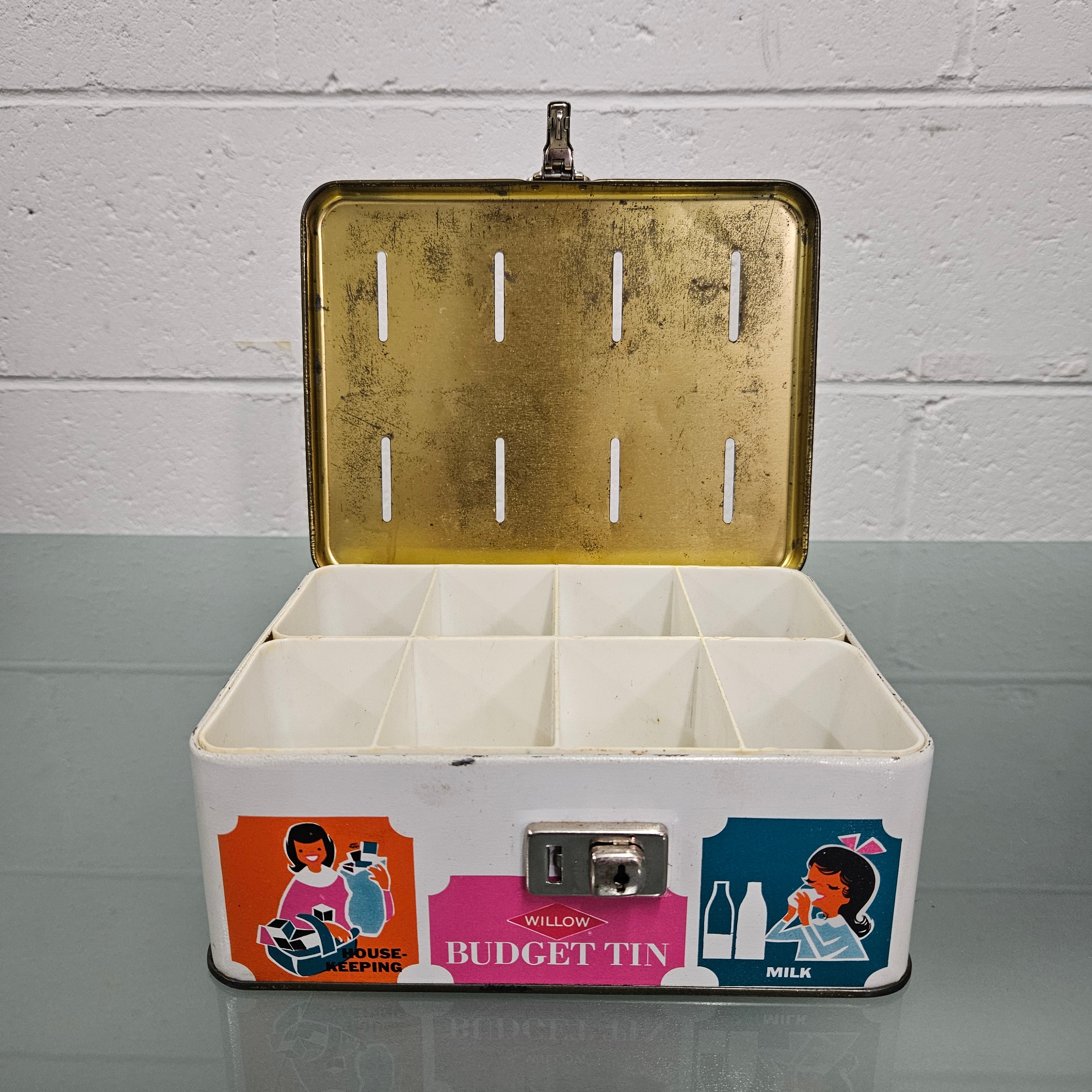 Vintage Willow Budget Tin | Antique & Vintage | Moonee Ponds Antiques | Australia Wide Delivery