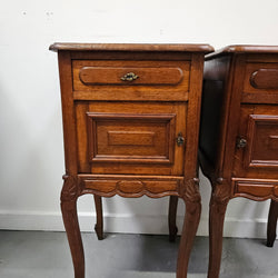 Rare Pair of Antique French Louis XV Style Wooden Top Bedsides | Antique & Vintage | Moonee Ponds Antiques | Australia Wide Delivery