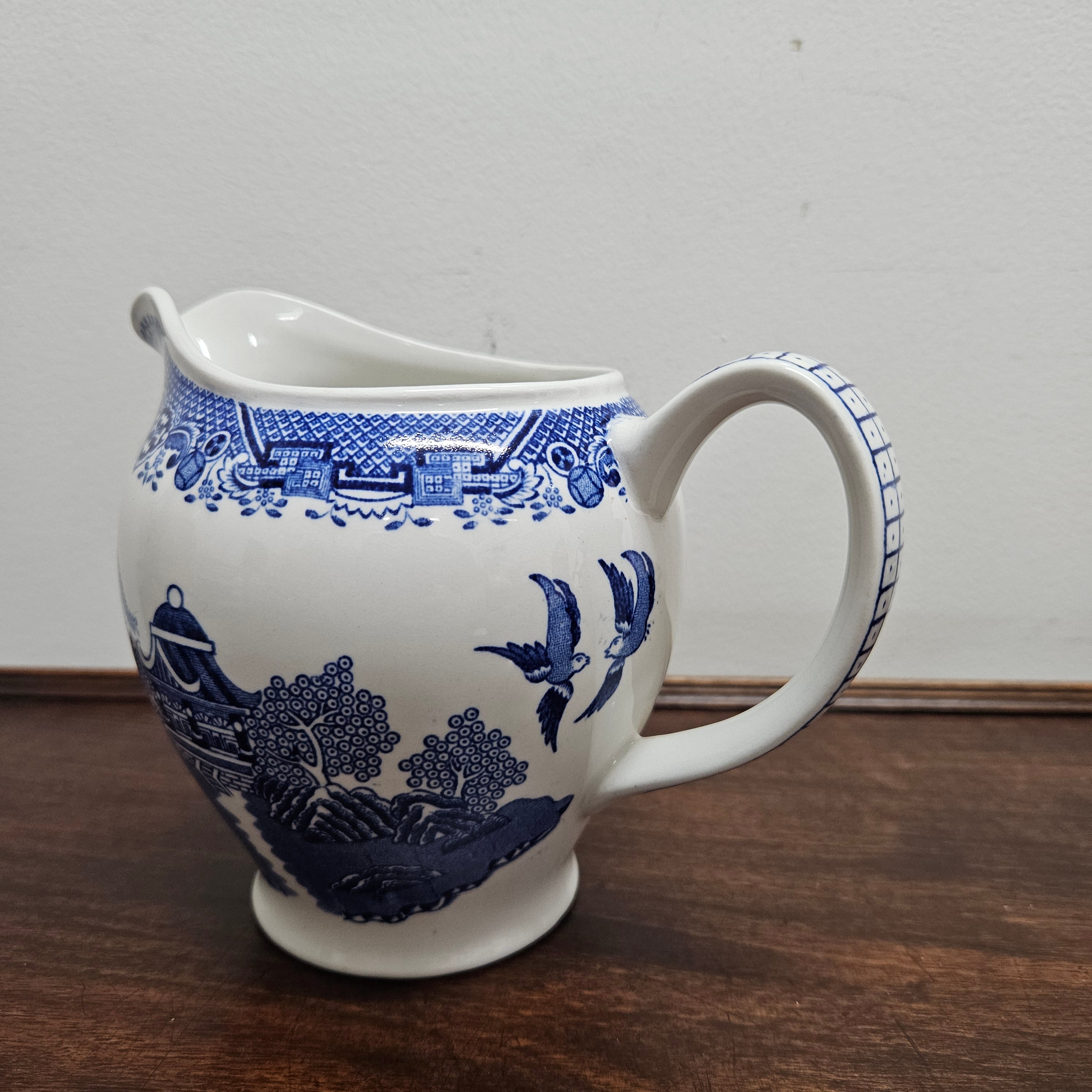 Wood & Sons Blue & White "Willow" Jug | Antique & Vintage | Moonee Ponds Antiques | Australia Wide Delivery
