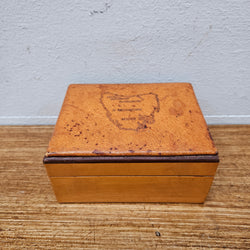Vintage Leather Enbossed Box | Antique & Vintage | Moonee Ponds Antiques | Australia Wide Delivery
