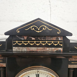 Stunning Kilpatrick & Co Mantle Clock Inlaid Marble/Slate Case | Antique & Vintage | Moonee Ponds Antiques | Australia Wide Delivery
