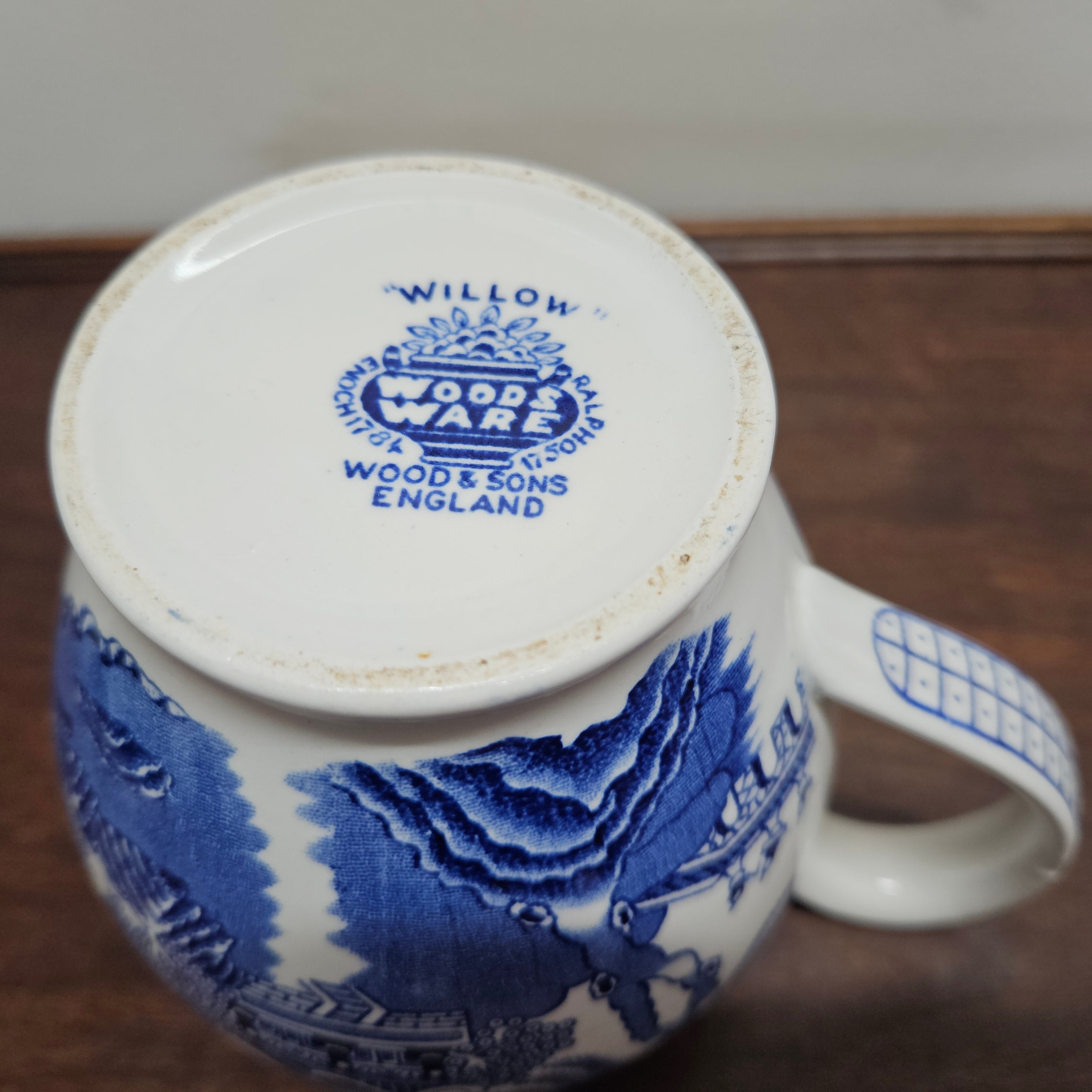 Wood & Sons Blue & White "Willow" Jug | Antique & Vintage | Moonee Ponds Antiques | Australia Wide Delivery