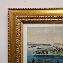 Signed Watercolour of Sydney Harbour 1932 | Antique & Vintage | Moonee Ponds Antiques | Australia Wide Delivery