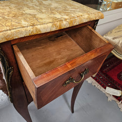 Louis XV Style Marble Top Bedside Table | Antique & Vintage | Moonee Ponds Antiques | Australia Wide Delivery