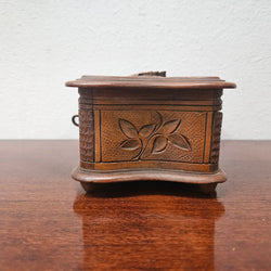 Antique Swiss Walnut Trinket Box | Antique & Vintage | Moonee Ponds Antiques | Australia Wide Delivery