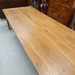Early 2.8 Meter Tasmanin Huon Pine Farmhouse Dining Table