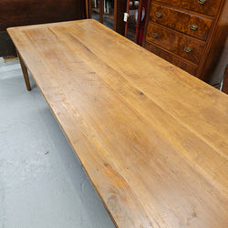 Early 2.8 Meter Tasmanin Huon Pine Farmhouse Dining Table | Antique & Vintage | Moonee Ponds Antiques | Australia Wide Delivery