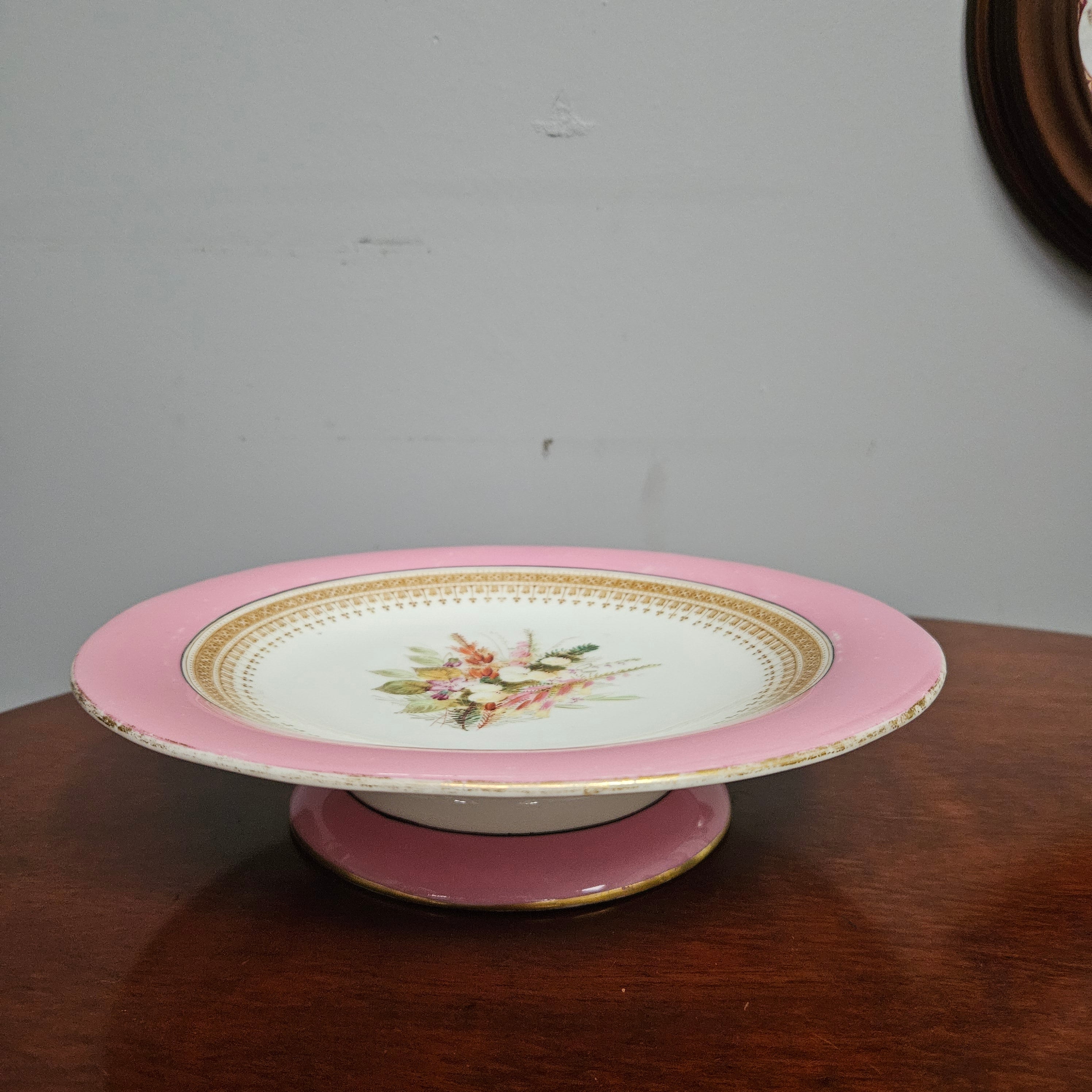 Antique Royal Worcester Hand Painted Comport