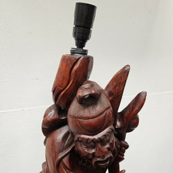 Hand Carved Rosewood Lamp Base | Antique & Vintage | Moonee Ponds Antiques | Australia Wide Delivery